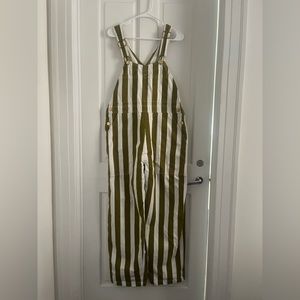 Big Bud Press Olive and White Striped Jumpsuit